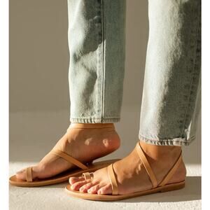 Carly Jean Los Angeles Rhodes Sandals Beach Coastal Vacation Tan Sz 40 - 9